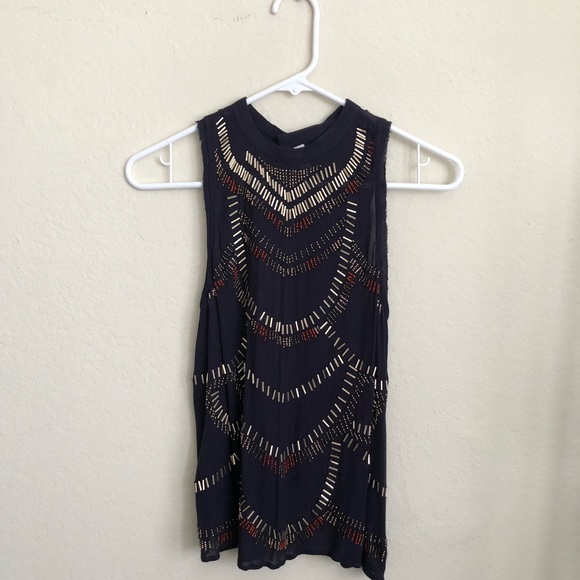 Free People Tops - FINAL PRICE! Free people beaded swing back tank